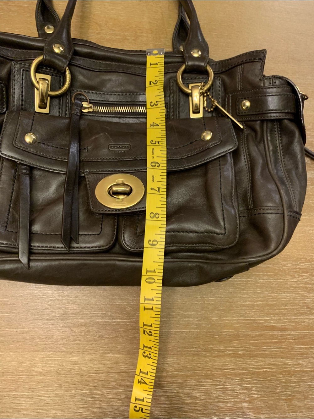 Vintage Coach  Hampton  Lindsay  Brown Leather Satchel - Picture 4 of 16
